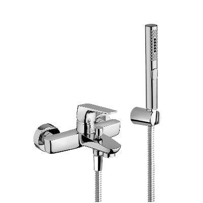 Miscelatore monocomando vasca con accessori cromo