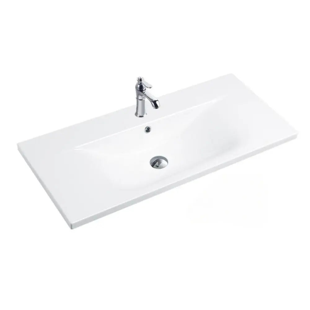 Lavabo da appoggio 101x46.5x18 cm bianco