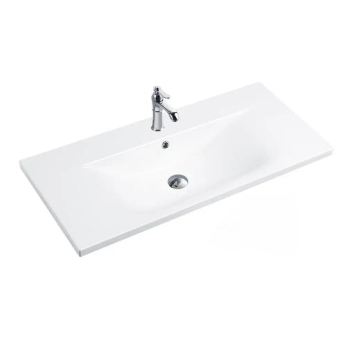 Lavabo da appoggio 101x46.5x18 cm bianco