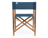 Sedia Regista Noemi Blu - Legno di Acacia - Tessuto Poliestere - 52x59x83 cm