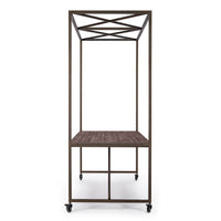 Tavolo industriale espositore con tetto 180x220h cm