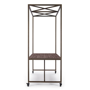 Tavolo industriale espositore con tetto 180x220h cm