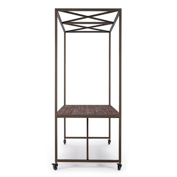 Tavolo industriale espositore con tetto 180x220h cm