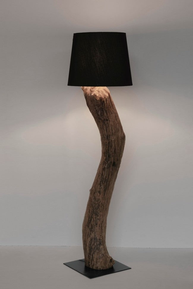 Lampada da terra kleta nero D.55x120h in legno