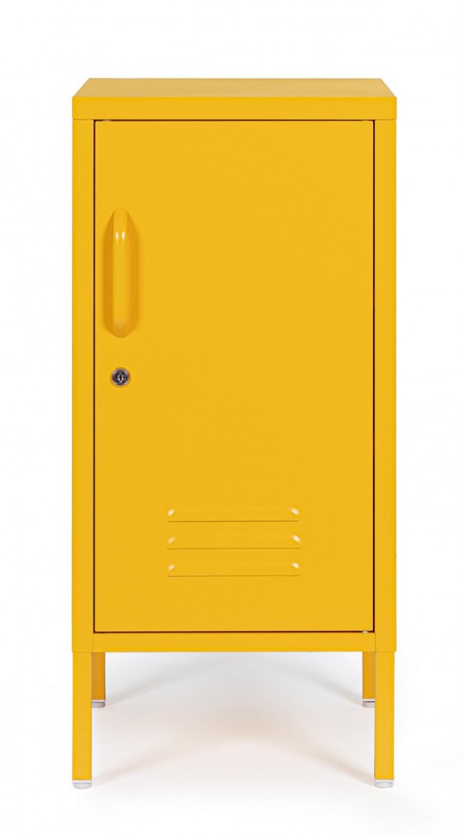 Comodino giallo 40x35x76h in acciaio