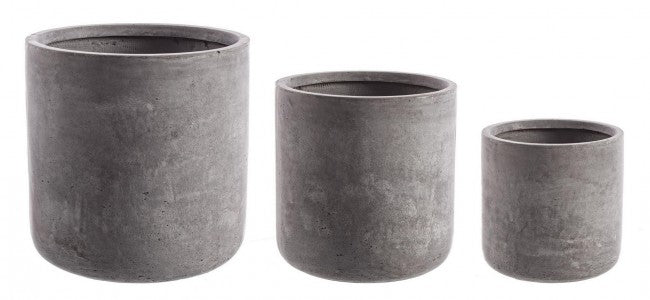 Set3 P.Vaso Cement Cil Grigio