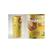 Portaombrelli in ceramica giallo fiori design cm 50 h