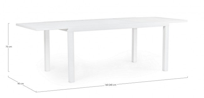 Tavolo All.Hilde 160-240X90 Bianco Ld30