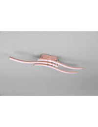 Plafoniera Soffitto Moderna 3 Bacchette Led 4000k Route Oro Rosa Trio Lighting
