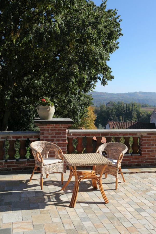 Poltrona giardino lucrezia cm 60 x 60 x h 82-47 noce con cuscino