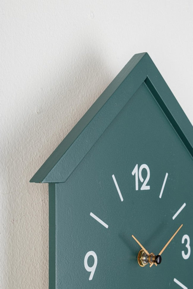 4x Orologio da parete verde 24x5,5x37,5h in legno