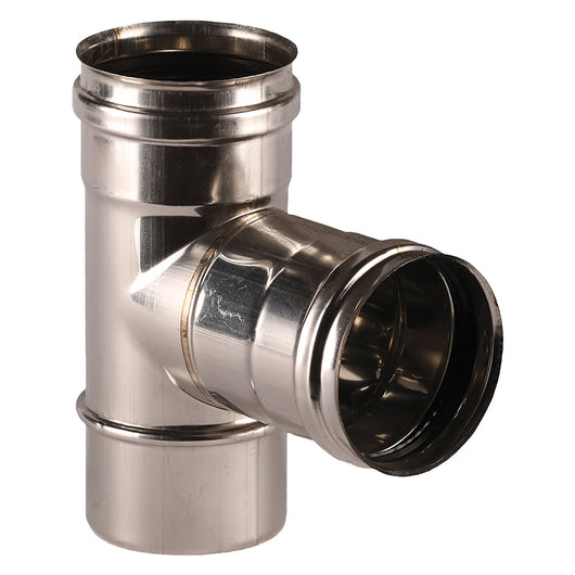Raccordo a 'T' in acciaio inox ø 8 cm