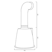 Cappa aspirante URBAN LUX PARETE in acciaio inox brunito cm Ø49