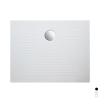 Piatto doccia rettangolare in ceramica nera opaca 80x100 cm