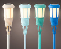 Torcia Solare plastica 4 colori da esterno