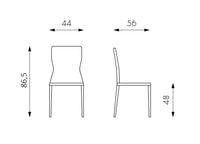 4x Sedia in similcuoio bianco