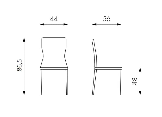 4x Sedia in similcuoio bianco