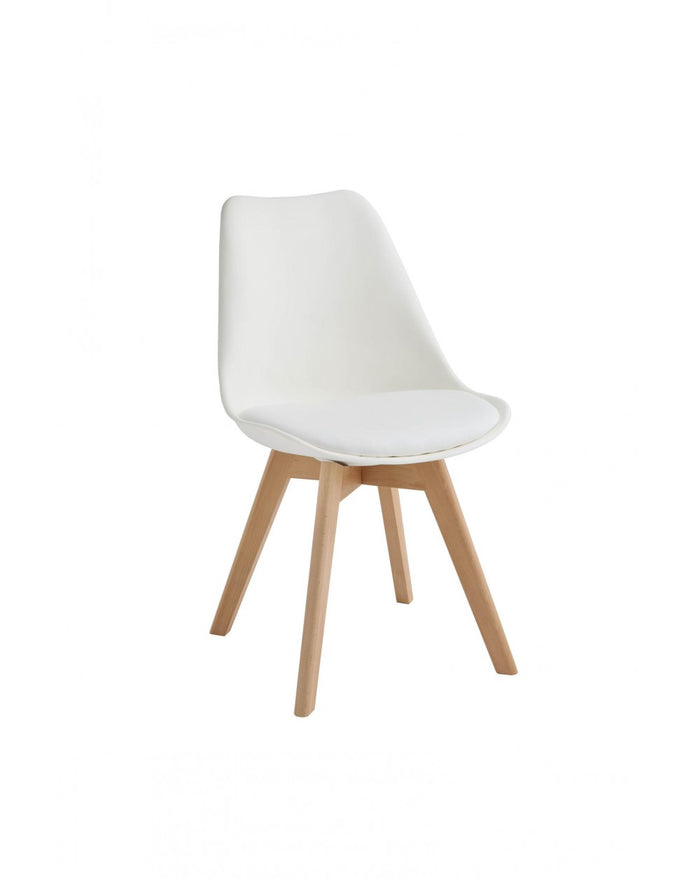 4x Sedia nordic Carlotta bianca STS