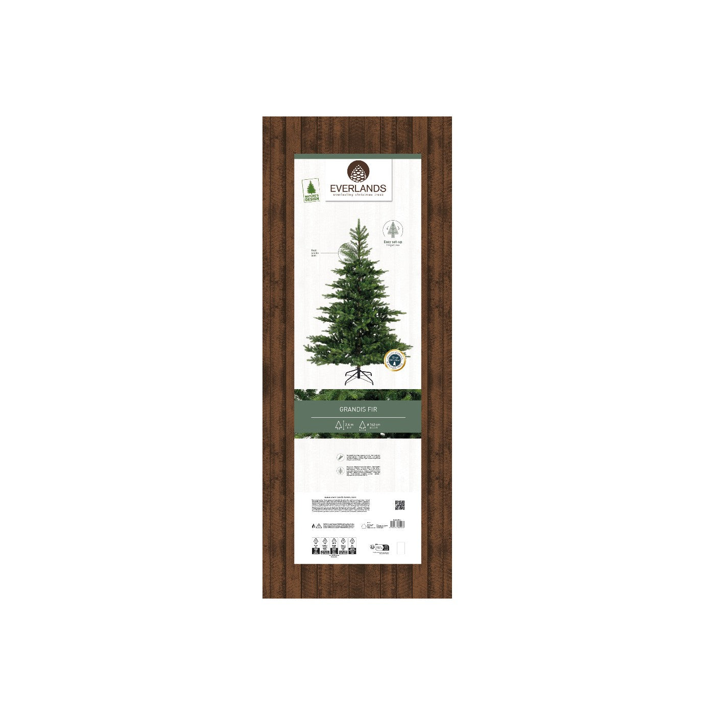Albero Grandis Fir D162 H240cm verde