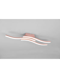 Plafoniera Soffitto Moderna 3 Bacchette Led 4000k Route Oro Rosa Trio Lighting