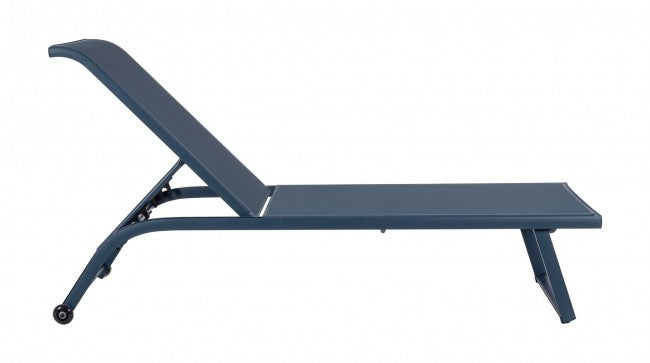 2x Lettino c-ruote navy 70x182x91.5 cm