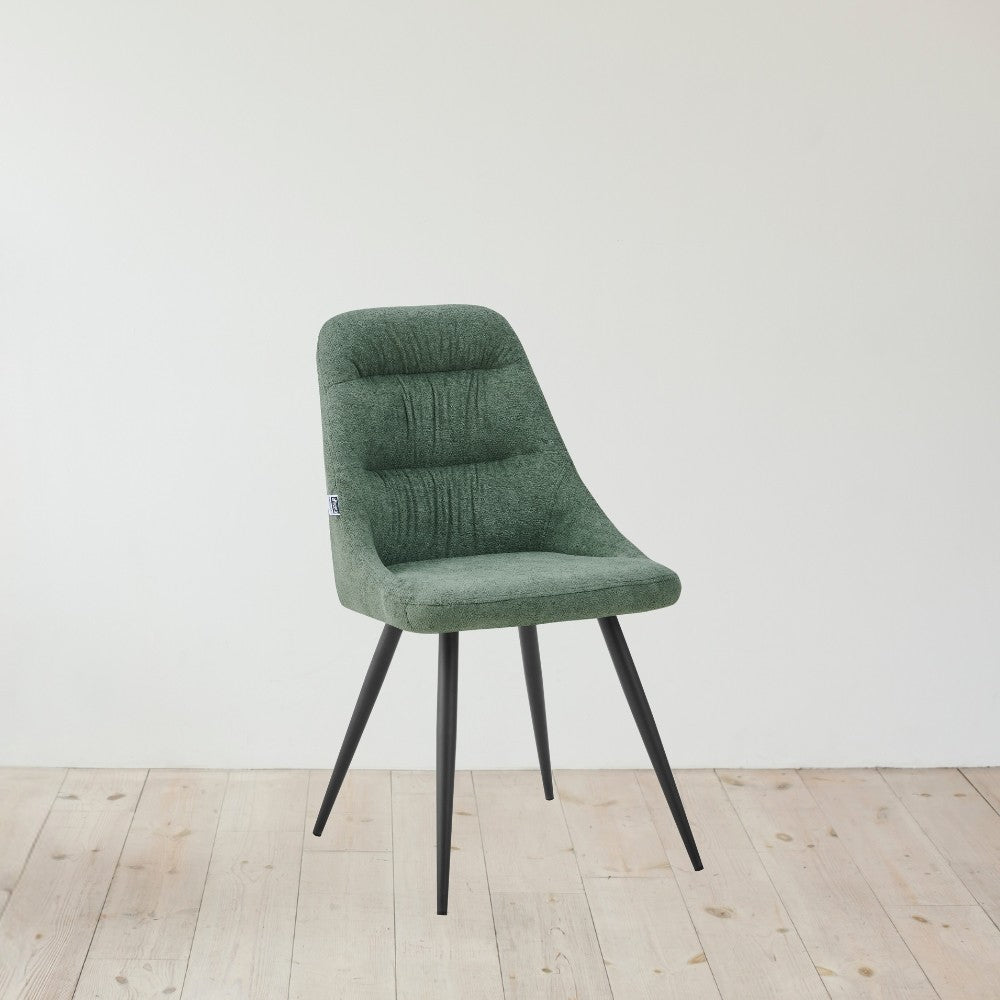 Sedia imbottita verde 48x58x85 cm