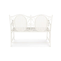 Panca pieghevole due posti in acciaio Bianca EMILY 115x60x h92 cm