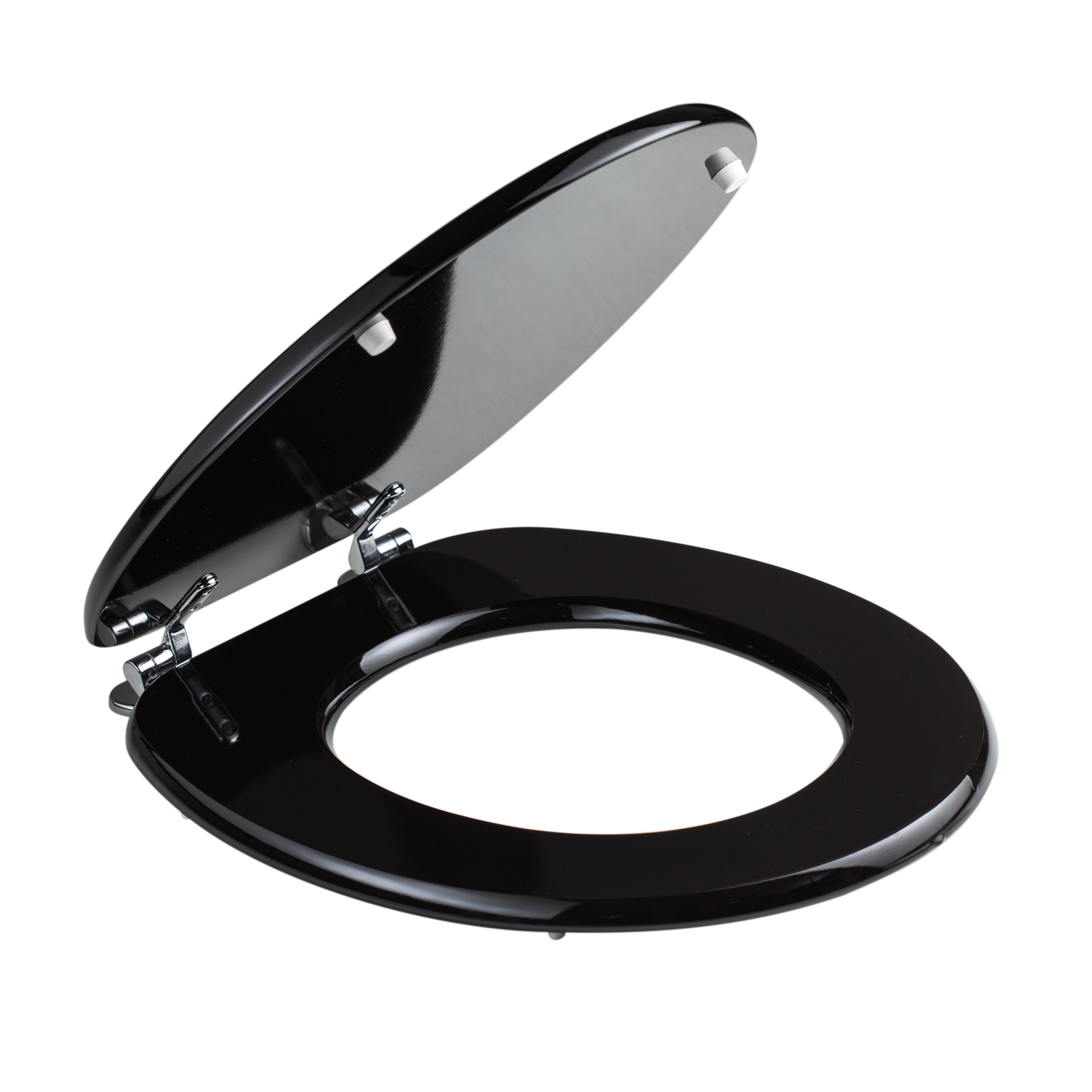 Copriwater universale nero in legno FSC