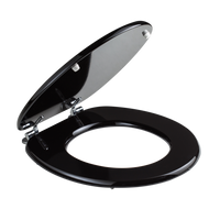 Copriwater universale nero in legno FSC