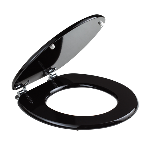 Copriwater universale nero in legno FSC