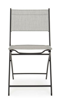 4x Sedia Pieghevole Martinez Grigio Chiaro -