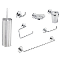 Set accessori bagno Wind biadesivo + vite cromo