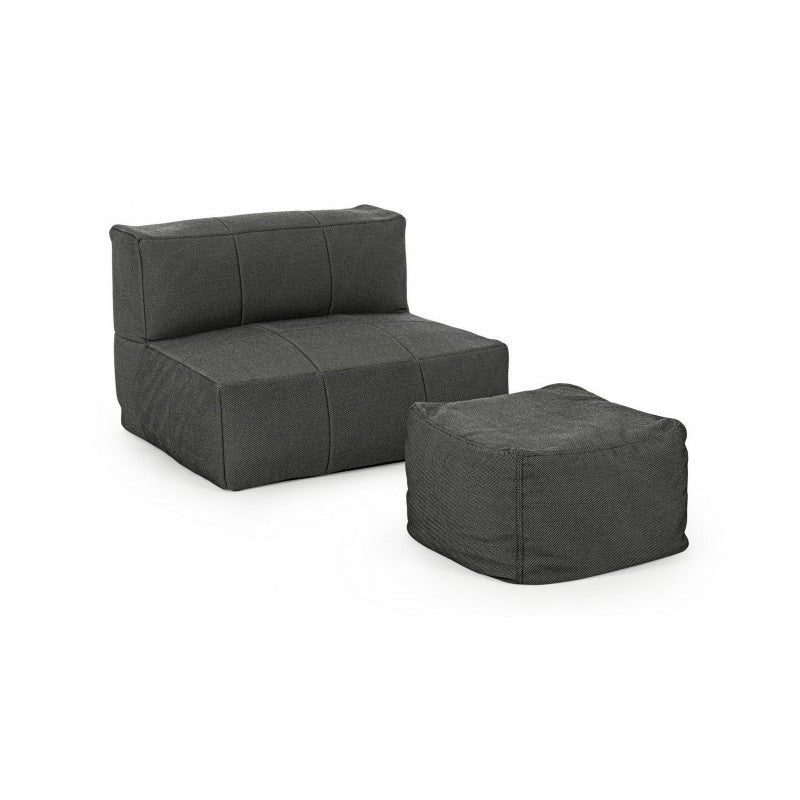 Pouf per esterno in tessuto Antracite SPARROW 50x50x h36 cm