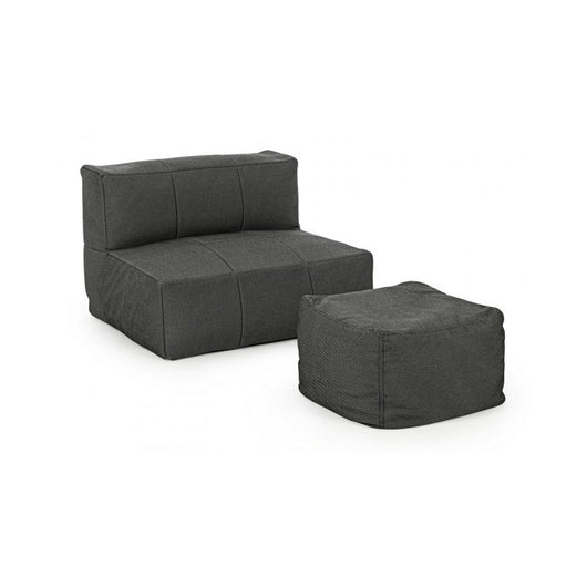 Pouf per esterno in tessuto Antracite SPARROW 50x50x h36 cm