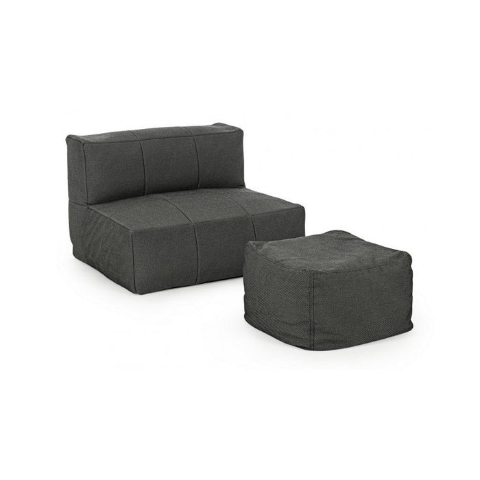 Pouf per esterno in tessuto Antracite SPARROW 50x50x h36 cm