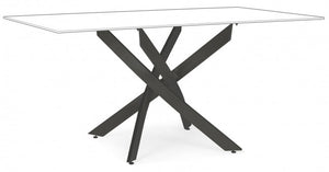 Base tavolo nero 160x90 cm in acciaio