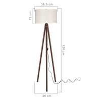 Lampada da terra 36x136 cm noce crema