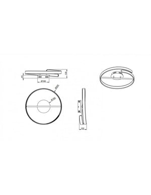 Lampada Soffitto Design Cerchio Led Dimmer 4000k Parma Bianco Trio Lighting