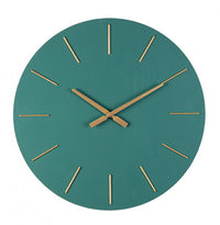 2x Orologio da parete verde D.60x5h in legno