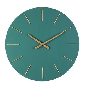 2x Orologio da parete verde D.60x5h in legno