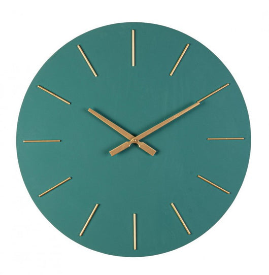 2x Orologio da parete verde D.60x5h in legno