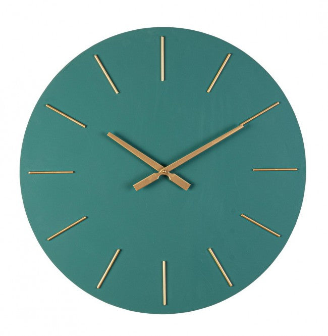 2x Orologio da parete verde D.60x5h in legno