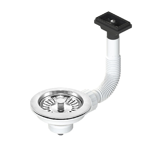 Piletta rettangolare 114 mm con troppo pieno