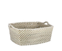 4x Cesta rettangolare bianca 41x32x18h