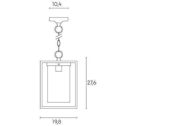 Sospensione E27  linea domus  bianco