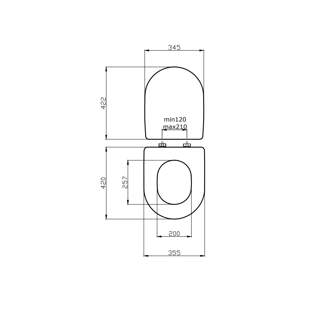 Sedile tavoletta wc esedra bianco