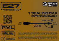 Connettore E27 20cm 1 uscita max 15W