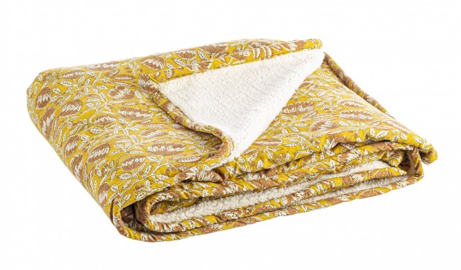 4x Plaid ocre 130x180 in tessuto