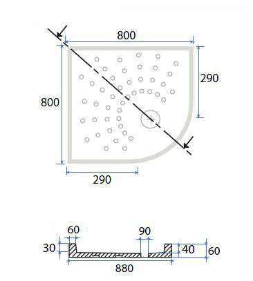 Piatto Doccia H6 Angolare In Ceramica Dianhydro