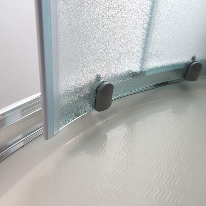 Box doccia semicircolare 80x80 cm cristallo opaco